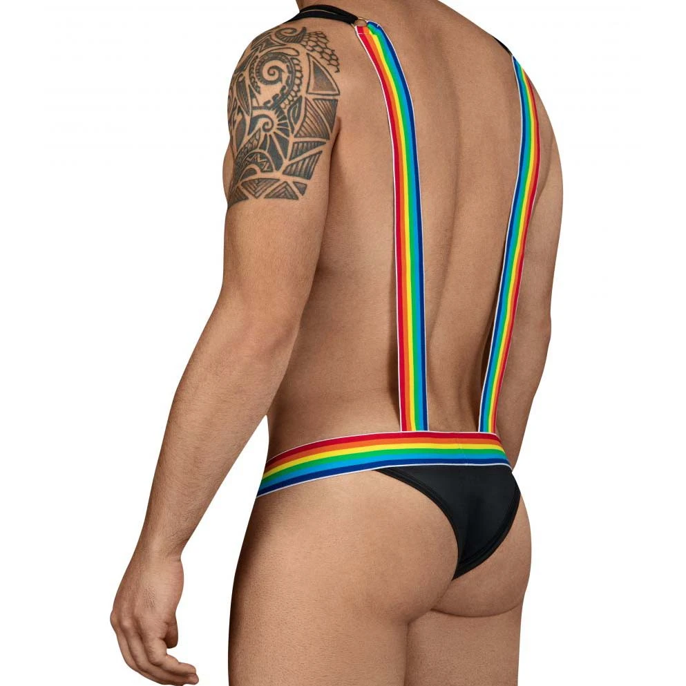 Body Candyman Rainbow Pride 99451 – Men’s Sexy Microfiber Bodysuit with Rainbow Straps 2 Body Candyman Rainbow Pride 99451 – Men’s Sexy Microfiber Bodysuit with Rainbow Straps – Image 2