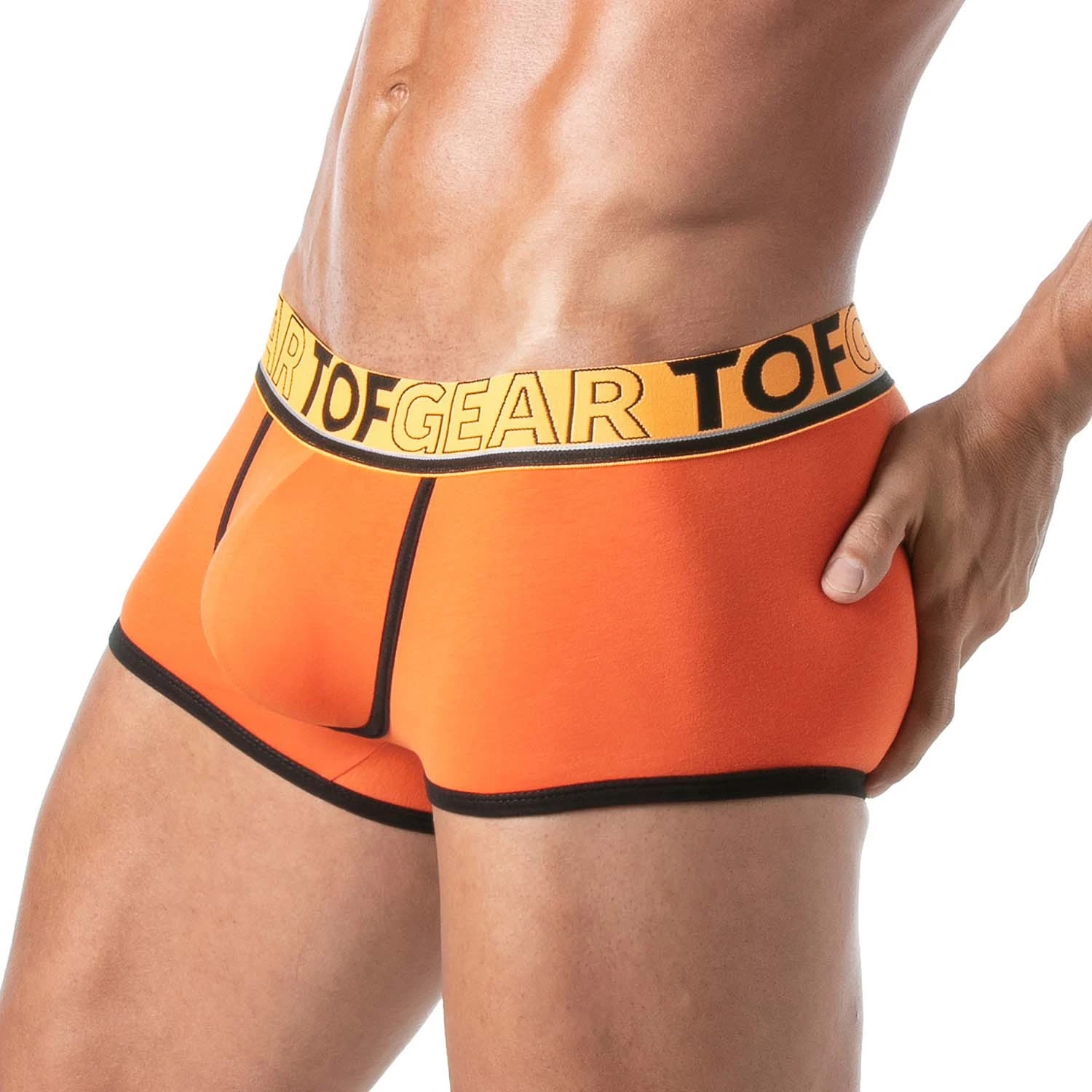TOF Paris Champion Orange Athletic Boxer Briefs – Sexy Low-Rise Cotton Underwear 4 TOF Paris Champion Orange Athletic Boxer Briefs – Sexy Low-Rise Cotton Underwear – Image 4