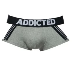 Addicted Super Bulk AD713 Boxer – Front & Back Push-Up with Hip Openings -Men Attitude Boutique Boxer addicted AD713 gris 9