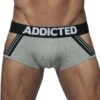 Addicted Super Bulk AD713 Boxer – Front & Back Push-Up with Hip Openings -Men Attitude Boutique Boxer addicted AD713 gris m