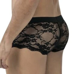 Cut4Men Noir en Dentelle Lacey – Boxer Masculin Audacieux et Confortable C4MRAV106 -Men Attitude Boutique Boxer c4m C4MRAV106 noir 3