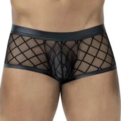 Cut4Men C4MRAV110 Web Sheer Boxer Noir – Sous-vêtement Masculin Transparent et Ergonomique