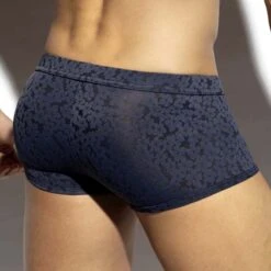 Boxer ES Collection Daisy Flower UN595 Bleu -Men Attitude Boutique Boxer es UN595 bleu 3