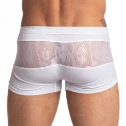 L'Homme Invisible Picasso White Semi-Transparent – Artistic Face Design Low-Rise Boxer 3 L'Homme Invisible Picasso White Semi-Transparent – Artistic Face Design Low-Rise Boxer -Men Attitude Boutique Boxer hi MY39WPIC blanc 3