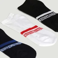 Bikkembergs Lot de 3 Paires de Chaussettes Noir Blanc Bleu – Bande Logotée Classic Pack -Men Attitude Boutique Chaussettes bikkembergs VBKB04937 cmod 4 1