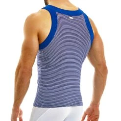 Modus Vivendi Hellenic 01231 – Débardeur Homme Coupe Ajustée en Viscose Biologique GOTS 5 Modus Vivendi Hellenic 01231 – Débardeur Homme Coupe Ajustée en Viscose Biologique GOTS -Men Attitude Boutique Debardeur modus 01231 bleu 3