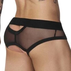 Pikante Burly PIK1091 Noir – Transparent Microfiber Empty Bottom Jockstrap 4 Pikante Burly PIK1091 Noir – Transparent Microfiber Empty Bottom Jockstrap -Men Attitude Boutique Emptybottom pik pik1091 noir 3