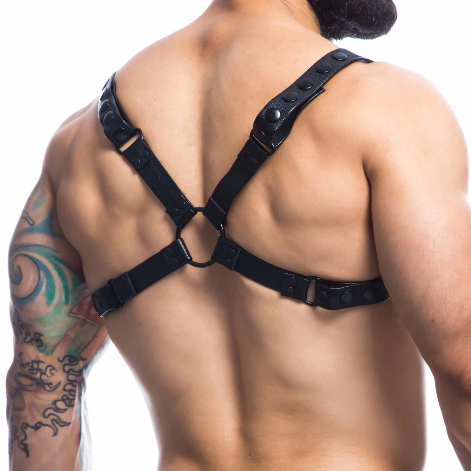 Cut4Men H4RNESS01 Noir – Harnais Sexy Look Cuir avec Anneau Central 3 Cut4Men H4RNESS01 Noir – Harnais Sexy Look Cuir avec Anneau Central – Image 3