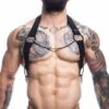 Harnais Cut4Men H4RNESS03 Noir – Élastique Sexy avec Chaîne Frontale et Anneaux 7 Harnais Cut4Men H4RNESS03 Noir – Élastique Sexy avec Chaîne Frontale et Anneaux -Men Attitude Boutique Harnais c4m H4RNESS03 noir m