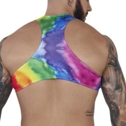 Pikante Jaune Vibrant – Ultra Crop Top PIK1267 Harnais Sexy en Microfibre -Men Attitude Boutique Harnais pik pik1267 jaune 3