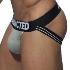 Jock Strap Addicted Super Bulk AD714 -Men Attitude Boutique JockStrap addicted AD714 gris 4