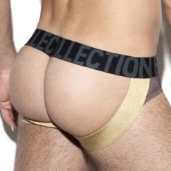 Jock Strap ES Collection Wild Print UN330 -Men Attitude Boutique Jockstrap escollection UN330 marron 3
