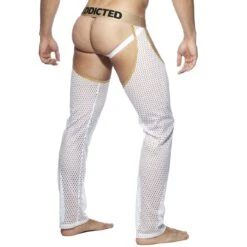 Addicted AD860 Blanc – Pantalon Empty Bottom Mesh avec Poche Avant Dorée -Men Attitude Boutique Pantalon addicted AD860 blanc 3