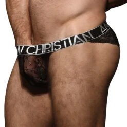 Slip Andrew Christian UNLEASHED Lace 92733 -Men Attitude Boutique Slip ac 92733 noir 4