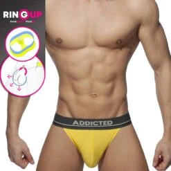 Slip Bikini Addicted AD932 Mesh Blanc – Sous-Vêtement Homme Push-Up avec Cockring 8 Slip Bikini Addicted AD932 Mesh Blanc – Sous-Vêtement Homme Push-Up avec Cockring -Men Attitude Boutique Slip addicted AD932 jaune 5