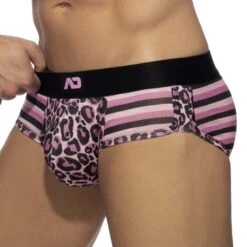 Addicted Leo Stripe AD978 Low-Waist Briefs – Leopard and Striped Pattern 5 Addicted Leo Stripe AD978 Low-Waist Briefs – Leopard and Striped Pattern -Men Attitude Boutique Slip addicted AD978 rose 4