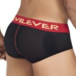 Clever Requirement 0421 Black Mesh with Red Waistband – Classic Fit Sensual Briefs -Men Attitude Boutique Slip clever 0421 noir 3