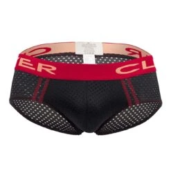 Clever Requirement 0421 Black Mesh with Red Waistband – Classic Fit Sensual Briefs -Men Attitude Boutique Slip clever 0421 noir 9