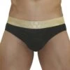 ErgoWear FEEL XV EW0825 – Black & Gold Metallic Waistband Ergonomic Brief Slip 7 ErgoWear FEEL XV EW0825 – Black & Gold Metallic Waistband Ergonomic Brief Slip -Men Attitude Boutique Slip ergowear EW0825 noir m