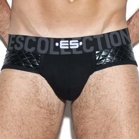 ES Collection Slip Dystopia UN277 Noir Matelassé – Sous-vêtement Push Up Taille Basse 1 ES Collection Slip Dystopia UN277 Noir Matelassé – Sous-vêtement Push Up Taille Basse