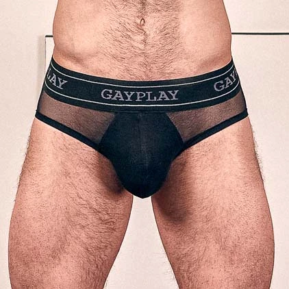 Gayplay Rubber Black Transparent Mesh – Sexy Lined Pouch Men's Slip Underwear 1 Gayplay Rubber Black Transparent Mesh – Sexy Lined Pouch Men's Slip Underwear