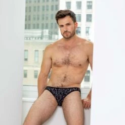 Slip L Homme Invisible Devore Tattoo MY44DEV 5 Slip L Homme Invisible Devore Tattoo MY44DEV -Men Attitude Boutique Slip hi MY44dev noir a