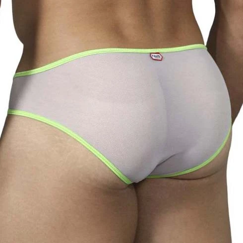 Pikante Communication Mesh PIK0222 White with Red & Blue - Sexy Low-Rise Microfiber Slip 3 Pikante Communication Mesh PIK0222 White with Red & Blue - Sexy Low-Rise Microfiber Slip â Image 3