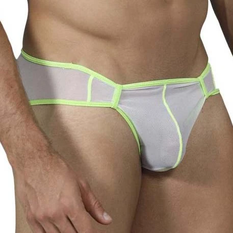 Pikante Communication Mesh PIK0222 White with Red & Blue - Sexy Low-Rise Microfiber Slip 2 Pikante Communication Mesh PIK0222 White with Red & Blue - Sexy Low-Rise Microfiber Slip â Image 2