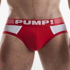 Slip Pump! Red Ribbed 12043