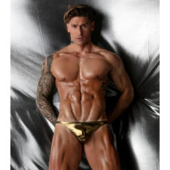 Slip Metal TOF PARIS TOF129O - Bikini Sexy en Microfibre avec Effet Push-up 5 Slip Metal TOF PARIS TOF129O - Bikini Sexy en Microfibre avec Effet Push-up -Men Attitude Boutique Slip tof TOF129O or a