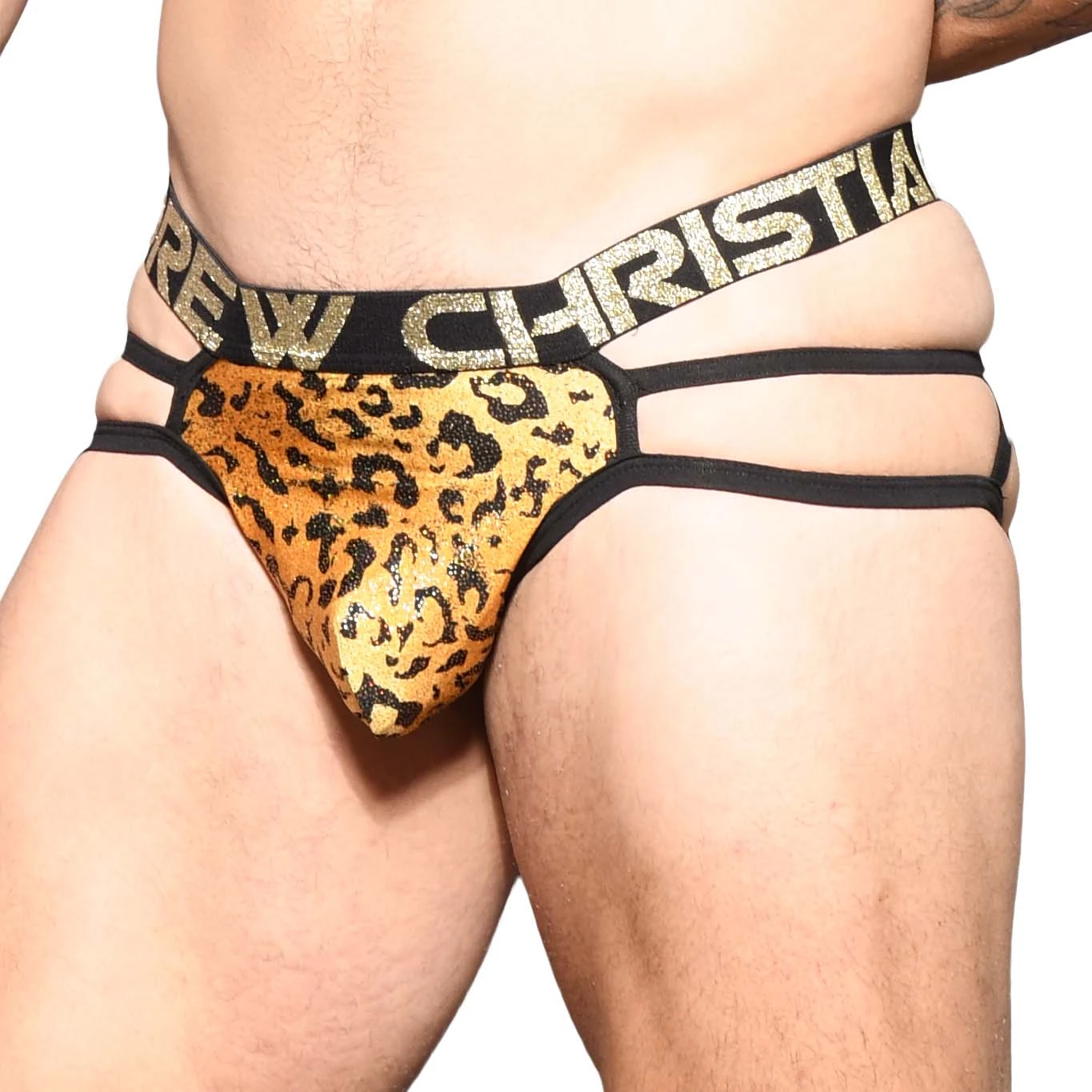 Andrew Christian Glam Leopard Gold – Almost Naked Signature Pouch Men's G-String 4 Andrew Christian Glam Leopard Gold – Almost Naked Signature Pouch Men's G-String – Image 4