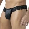 Cut4Men Black Lacey Jock String C4MRAV104 - Sous-vêtement Dentelle Noire