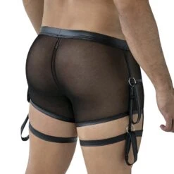 Boxer Porte Jarretelle Cut4Men C4MRAV107 Noir 6 Boxer Porte Jarretelle Cut4Men C4MRAV107 Noir -Men Attitude Boutique String c4m C4MRAV107 noir 3