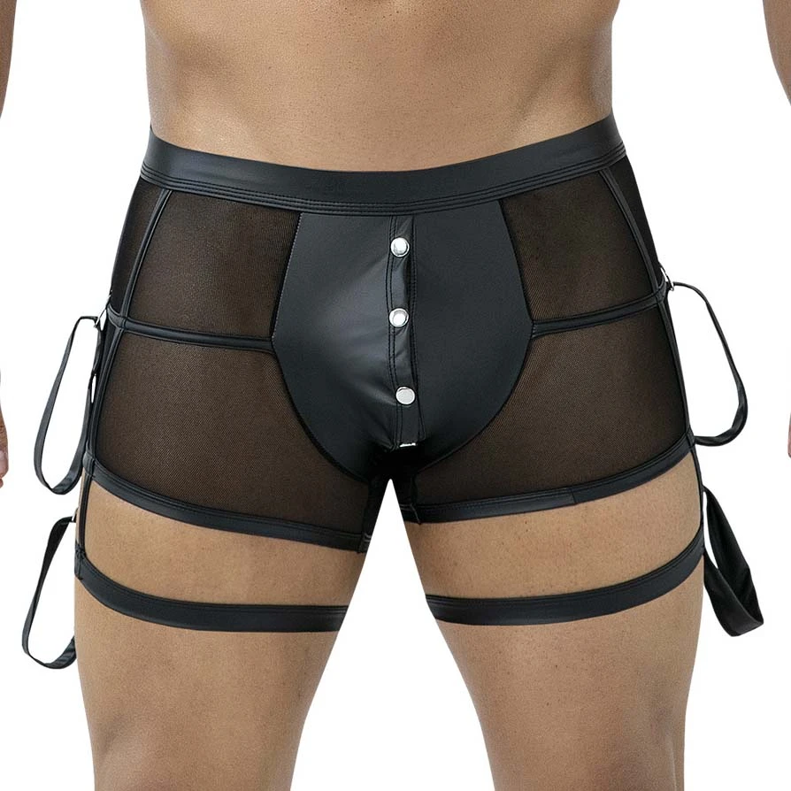 Boxer Porte Jarretelle Cut4Men C4MRAV107 Noir 1 Boxer Porte Jarretelle Cut4Men C4MRAV107 Noir