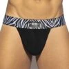 String ES Collection Zebra C-Through UN541 -Men Attitude Boutique String es UN541 noir m