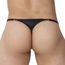 Pikante Hard PIK1089 Black Microfibre Men's String – Sexy Graphic Print Thong -Men Attitude Boutique String pik pik1089 noir 3
