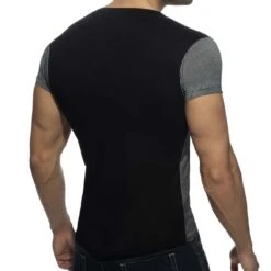 T-Shirt Addicted Mini Stripes AD901 -Men Attitude Boutique TShirt addicted AD901 noir 3