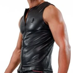 Veste Zipped Fetish TOF PARIS TS0036N -Men Attitude Boutique Veste tof TS0036N noir 4