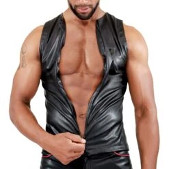 Veste Zipped Fetish TOF PARIS TS0036N -Men Attitude Boutique Veste tof TS0036N noir 5