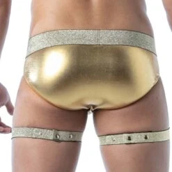 TOF Paris TOF279O Black & Orange Thigh Harness - Masculine Garter Style -Men Attitude Boutique accessoir TOF279O or 3