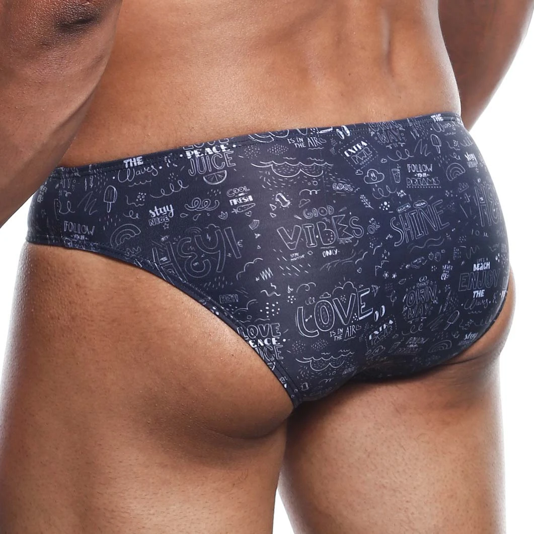 Joe Snyder J01 Vibes Bikini Slip – 'Love' Script Print Low-Rise Men's Underwear 3 Joe Snyder J01 Vibes Bikini Slip – 'Love' Script Print Low-Rise Men's Underwear – Image 3