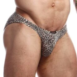 Joe Snyder J01 Tiger Print Men's Sexy Bikini Slip - Low Rise Ergonomic Support -Men Attitude Boutique bikini joe j01 tiger 4 1