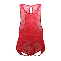 Candyman 99409 All-Over Lace - Deep Neckline String Back Sexy Bodysuit -Men Attitude Boutique body candy 99409 rouge 9