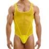 Modus Vivendi Muslin Body 09381 – Transparent Sheer Slim Fit Men's Bodysuit 6 Modus Vivendi Muslin Body 09381 – Transparent Sheer Slim Fit Men's Bodysuit -Men Attitude Boutique body modus 09381 jaune m
