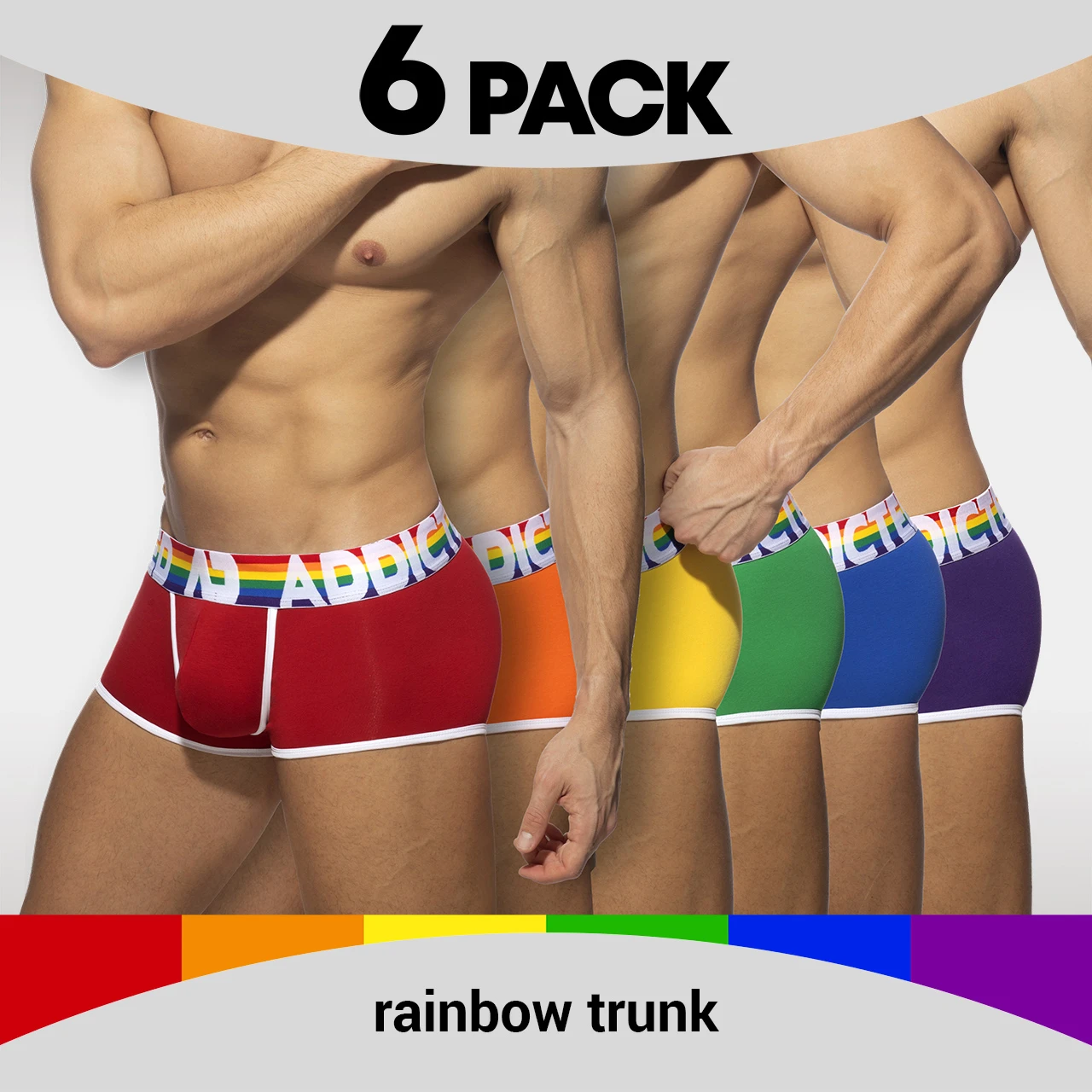 Pack De 6 Boxers Addicted Rainbow AD1143P 1 Pack De 6 Boxers Addicted Rainbow AD1143P