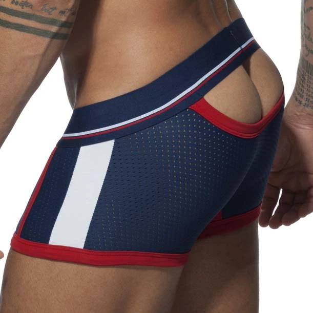 Addicted Royal Blue Open Sport AD741 – Mesh Empty Bottom Contrast Waistband Boxer 2 Addicted Royal Blue Open Sport AD741 – Mesh Empty Bottom Contrast Waistband Boxer – Image 2