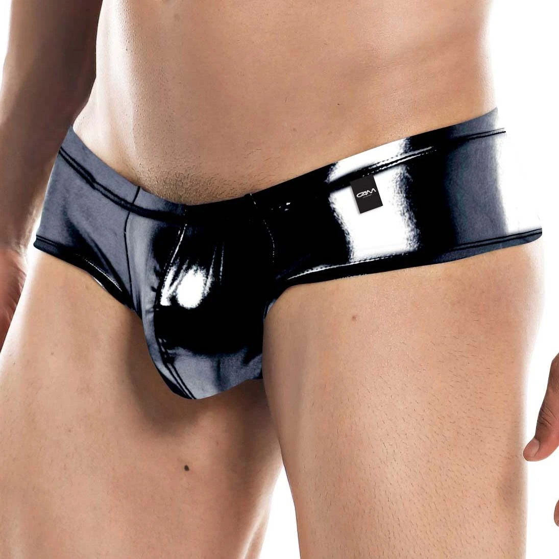 Cut4Men Black Skai Low-Rise Mini Boxer – Sleek Faux Leather Style C4M05 1 Cut4Men Black Skai Low-Rise Mini Boxer – Sleek Faux Leather Style C4M05