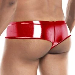 Cut4Men Red Skai Metallic Mini Boxer - Low Rise Sexy Underwear C4M05 -Men Attitude Boutique boxer c4m C4M05 rouge 3