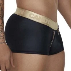 Boxer Candyman Chain 99664 - Sous-vêtement Homme Sexy à Motif Chaîne et Taille Basse -Men Attitude Boutique boxer candy 99664 noir 4