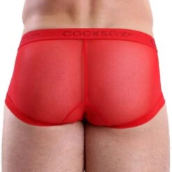 CockSox CX68ME Boxer Fiery Red – Breathable Mesh Low-Rise Men's Underwear -Men Attitude Boutique boxer cocksox cx68me rouge 3